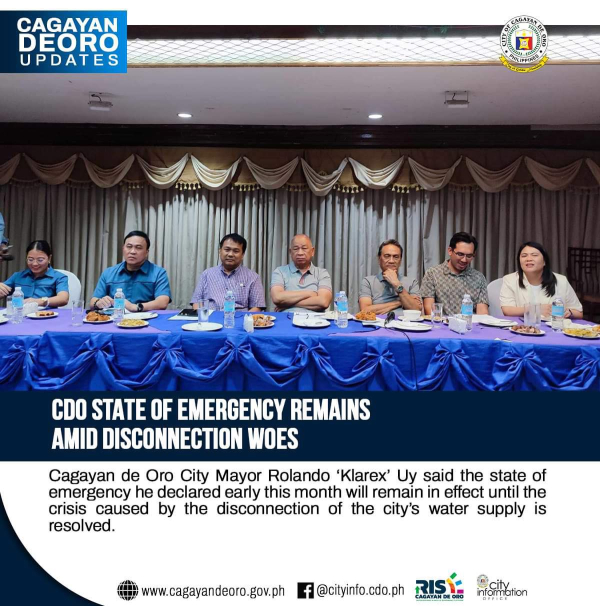 CDO STATE OF EMERGENCY REMAINS AMID DISCONNECTION WOES