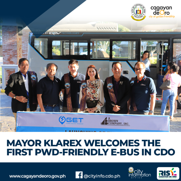 MAYOR KLAREX WELCOMES THE FIRST  PWD-FRIENDLY E-BUS IN CDO