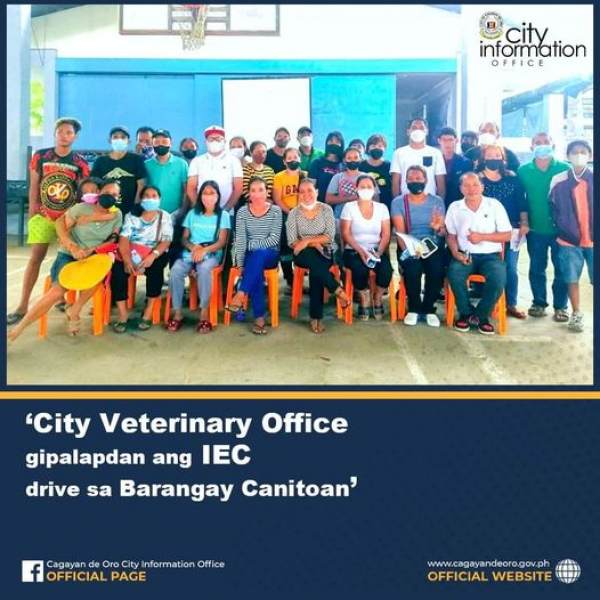 City Vet gipalapdan ang IEC  drive sa barangay Canitoan