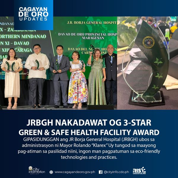 JRBGH NAKADAWAT OG 3-STAR GREEN  &amp; SAFE HEALTH FACILITY AWARD