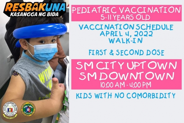 Walk-in vaccination sa 5-11 pedia age group gisugdan na pagdawat sa CdeO vax team