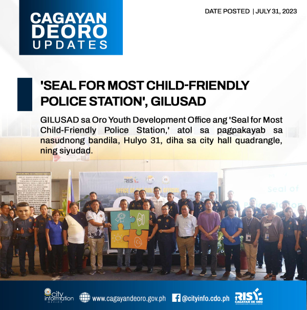 &#039;SEAL FOR MOST CHILD-FRIENDLY POLICE STATION&#039;, GILUSAD