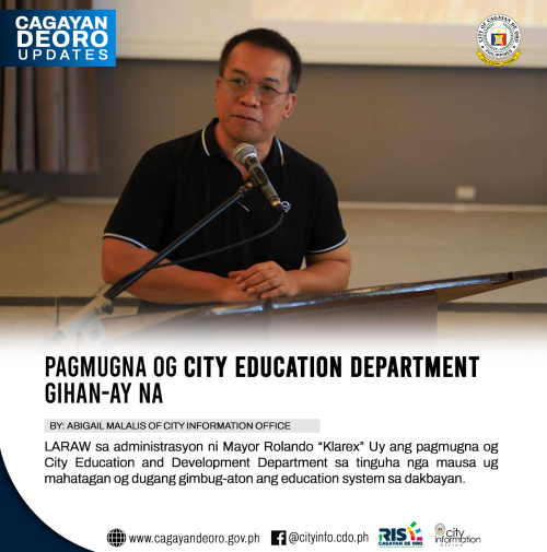 PAGMUGNA OG CITY EDUCATION DEPARTMENT GIHAN-AY NA