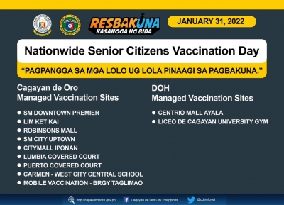 Nationwide Senior Citizens Vaccination Day January 31, 2022