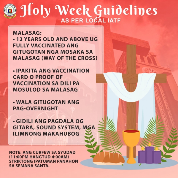 LOOK: Holy Week Guidelines as per local IATF