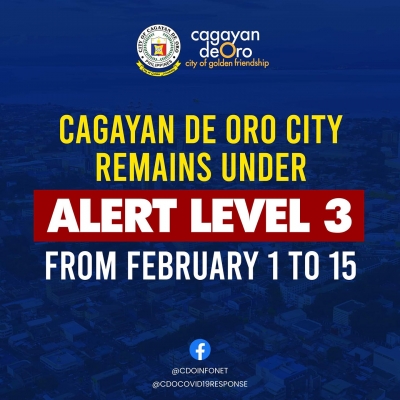 CdeO magpabilin sa Alert Level 3 hangtud Pebrero 15