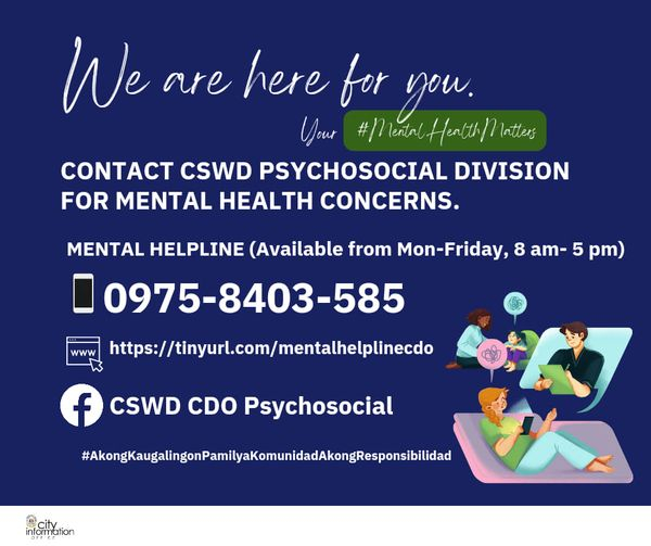 Mental health counseling gitutokan  sa CSWD Psychosocial Division